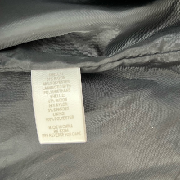 db Established 1962 Black Vegan Leather Stretch Knit Side Panels Jacket - Picture 5 of 8